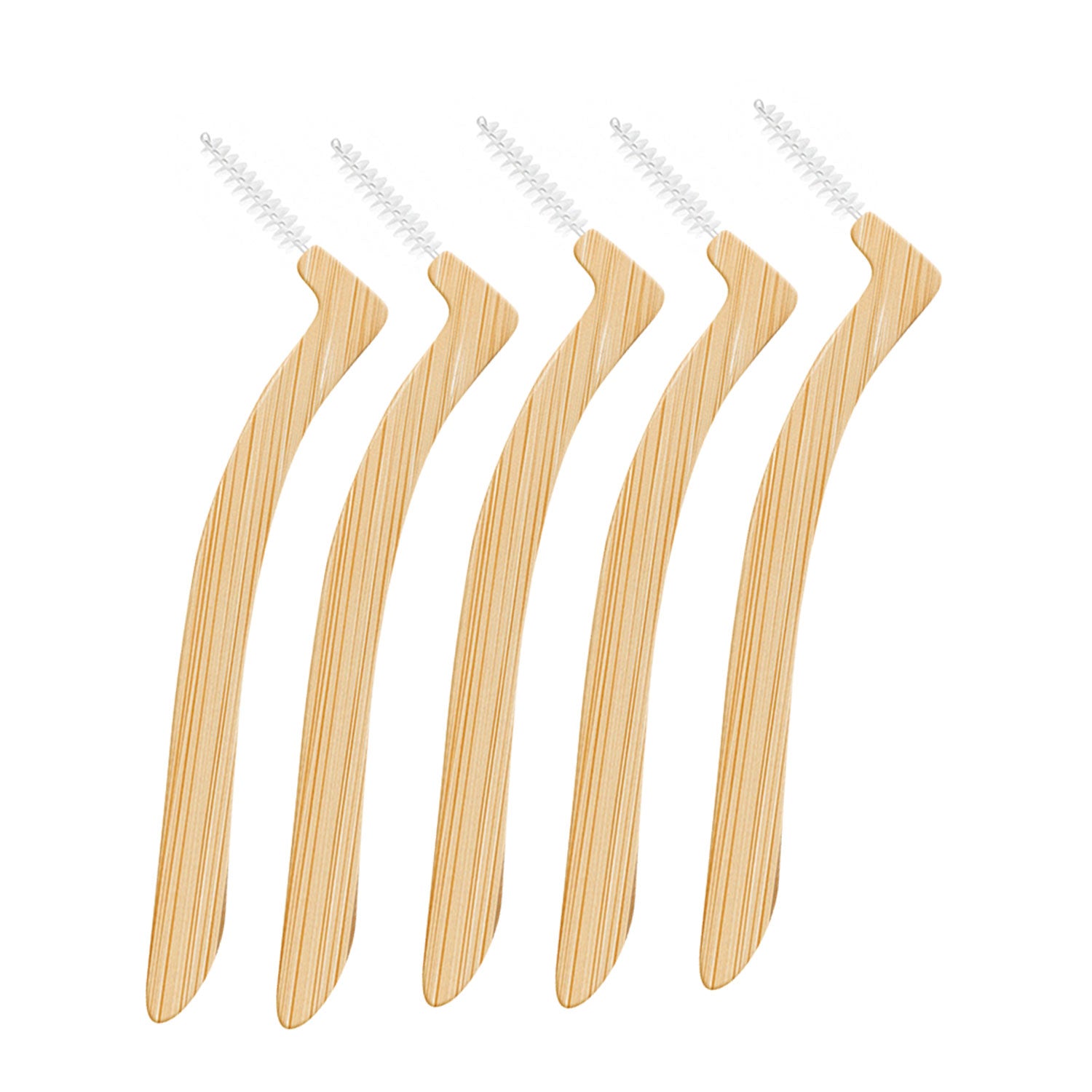 Natural Bamboo Eco-Friendly Interdental Brushes - 5, 20, 50 Packs [Buy More Discounts]