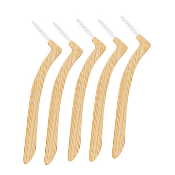 Natural Bamboo Eco-Friendly Interdental Brushes - 5, 20, 50 Packs [Buy More Discounts]