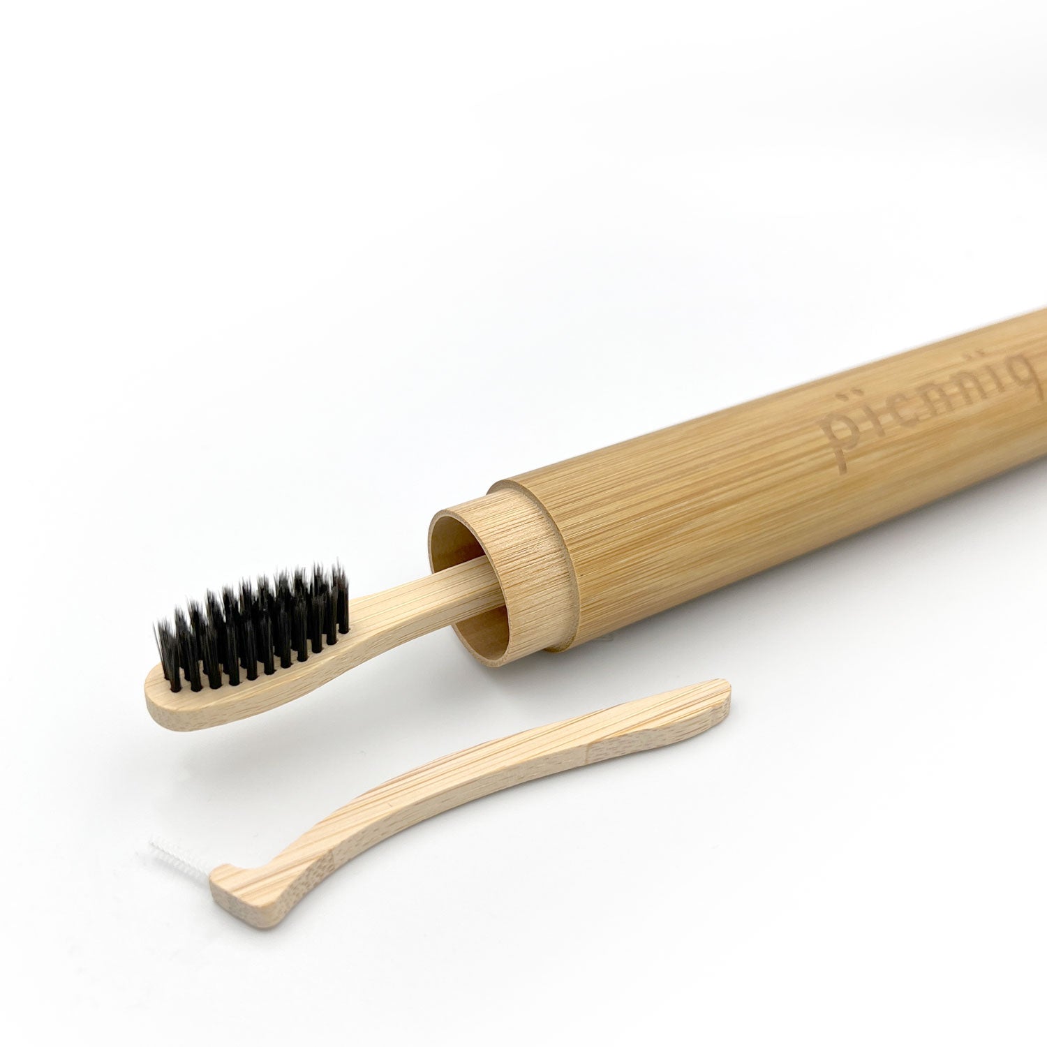 Natural Bamboo Toothbrush Travel Storage Tube